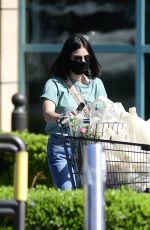 LUCY HALE Wearing a Mask at Gelsons in Los Angeles 05/24/2020