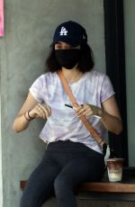 LUCY HALE Wearing Mask Oot for Coffee in Studio City 05/09/2020