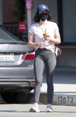 LUCY HALE Wearing Mask Oot for Coffee in Studio City 05/09/2020