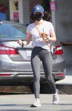 LUCY HALE Wearing Mask Oot for Coffee in Studio City 05/09/2020