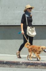 LUCY PUNCH Out with Her Dog in Beverly Hills 05/05/2020