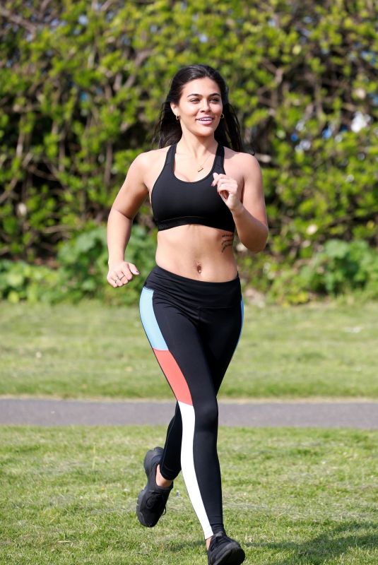 LYDIA CLYMA Out Jogging in London 05/08/2020
