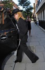 MADONNA Leaving a Hospital Supported by a Crutch in London 05/29/2020