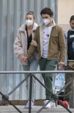 MARIA PEDRAZA and Jaime Lorente Wearing Masks Out in Madrid 05/18/2220