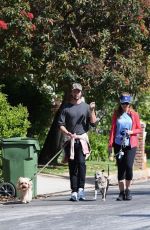 MARIA SHRIVER and Patrick Schwarzenegger Out with Their Dogs in Brentwood 05/10/2020