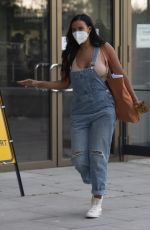 MAYA JAMA in Denim Overalls Leaves Peter Crouch