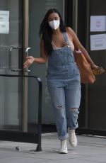 MAYA JAMA in Denim Overalls Leaves Peter Crouch