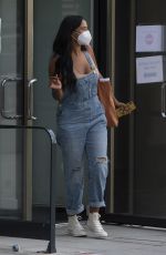 MAYA JAMA in Denim Overalls Leaves Peter Crouch