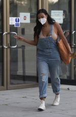 MAYA JAMA in Denim Overalls Leaves Peter Crouch