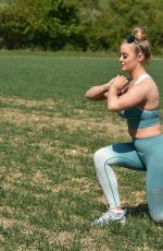 megan clark working out at Country Fields in Chelmsford 05/17/2020