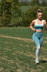 megan clark working out at Country Fields in Chelmsford 05/17/2020
