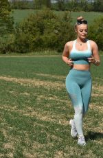 megan clark working out at Country Fields in Chelmsford 05/17/2020