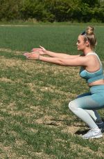 megan clark working out at Country Fields in Chelmsford 05/17/2020