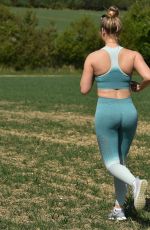 megan clark working out at Country Fields in Chelmsford 05/17/2020