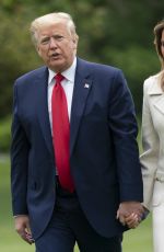 MELANIA and Donald TRUMP Returns to the White House in Washington, D.C. 05/25/2020
