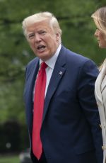 MELANIA and Donald TRUMP Returns to the White House in Washington, D.C. 05/25/2020