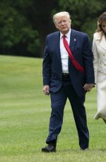 MELANIA and Donald TRUMP Returns to the White House in Washington, D.C. 05/25/2020