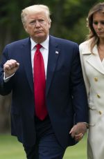 MELANIA and Donald TRUMP Returns to the White House in Washington, D.C. 05/25/2020