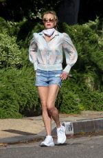 MELANIE GRIFFITH in Denim Shorts Out in Beverly Hills 05/22/2020