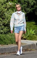 MELANIE GRIFFITH in Denim Shorts Out in Beverly Hills 05/22/2020