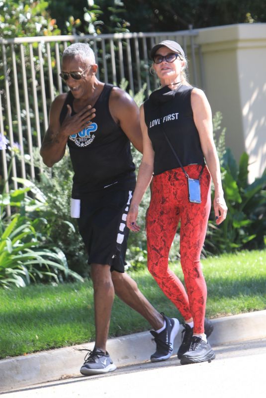 MELANIE GRIFFITH Out Jogging with a Friend in Beverly Hills 05/26/2020