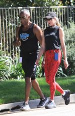 MELANIE GRIFFITH Out Jogging with a Friend in Beverly Hills 05/26/2020