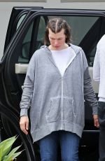MILLA JOVOVICH Arrives at a Friends House in Los Angeles 05/12/2020