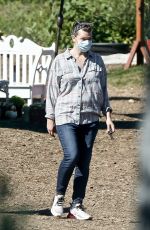 MILLA JOVOVICH Shopping at a Plant Nursery in Malibu 05/21/2020