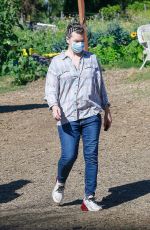 MILLA JOVOVICH Shopping at a Plant Nursery in Malibu 05/21/2020