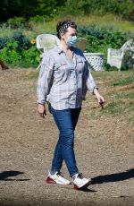 MILLA JOVOVICH Shopping at a Plant Nursery in Malibu 05/21/2020