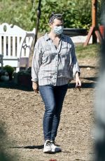 MILLA JOVOVICH Shopping at a Plant Nursery in Malibu 05/21/2020