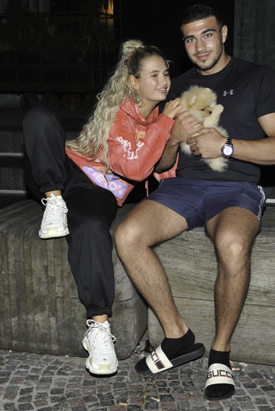 MOLLY MAE HAGUE and Tommy Fury Out with Their Dog in Manchester 05/28/2020