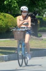 MOLLY SHANNON Out Riding a Bike in Santa Monica 05/17/2020