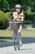 MOLLY SHANNON Out Riding a Bike in Santa Monica 05/17/2020