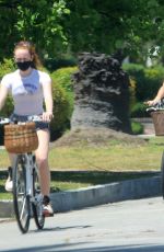 MOLLY SHANNON Out Riding a Bike in Santa Monica 05/17/2020