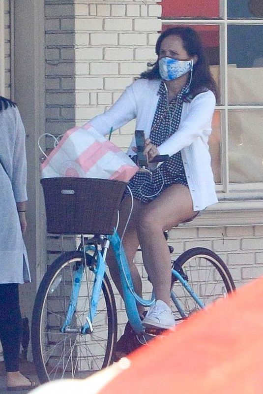 MOLLY SHANNON Out Riding a Bike in Santa Monica 05/21/2020