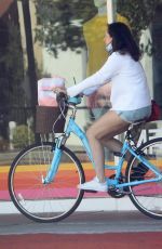 MOLLY SHANNON Out Riding a Bike in Santa Monica 05/21/2020