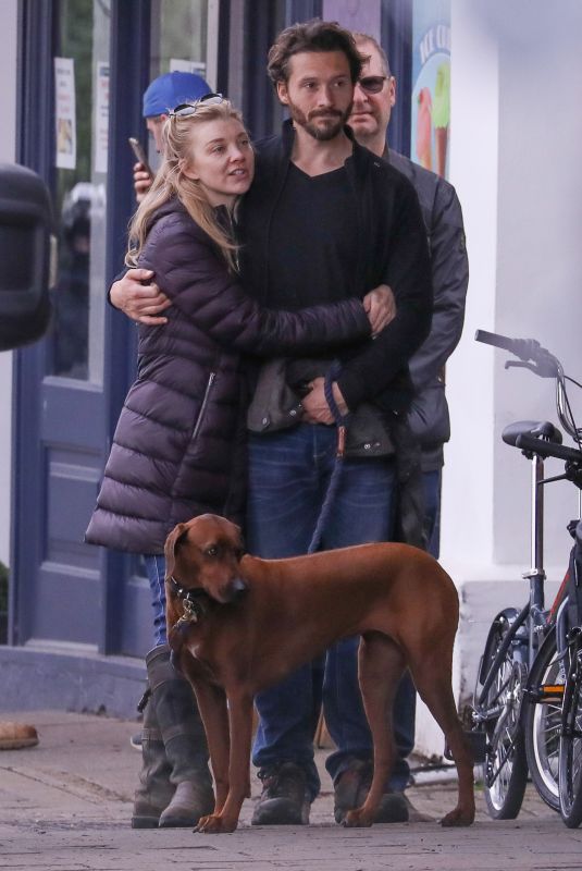 NATALIE DORMER and David Oakes Out with Their Dog in London 05/01/2020