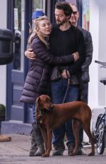 NATALIE DORMER and David Oakes Out with Their Dog in London 05/01/2020