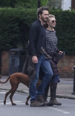 NATALIE DORMER and David Oakes Out with Their Dog in London 05/01/2020