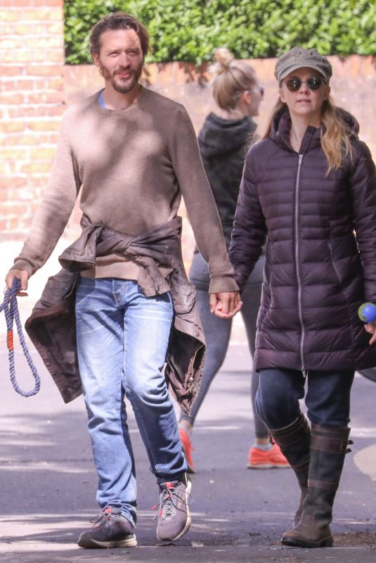 NATALIE DORMER and David Oakes Out with Their Dog in London 05/14/2020