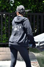 NAYA RIVERA Takes Her Trash Cans in Los Feliz 05/02/2020