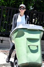 NAYA RIVERA Takes Her Trash Cans in Los Feliz 05/02/2020