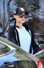 NAYA RIVERA Takes Her Trash Cans in Los Feliz 05/02/2020