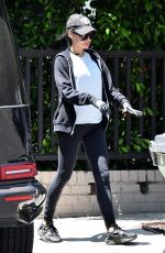 NAYA RIVERA Takes Her Trash Cans in Los Feliz 05/02/2020