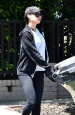 NAYA RIVERA Takes Her Trash Cans in Los Feliz 05/02/2020