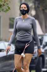 NICOLE MURPHY Out with Her Dog in Santa Monica 04/30/2020
