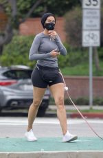 NICOLE MURPHY Out with Her Dog in Santa Monica 04/30/2020