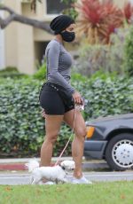 NICOLE MURPHY Out with Her Dog in Santa Monica 04/30/2020