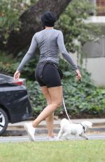 NICOLE MURPHY Out with Her Dog in Santa Monica 04/30/2020